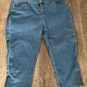 Classic Blue Cropped Denim Jeans